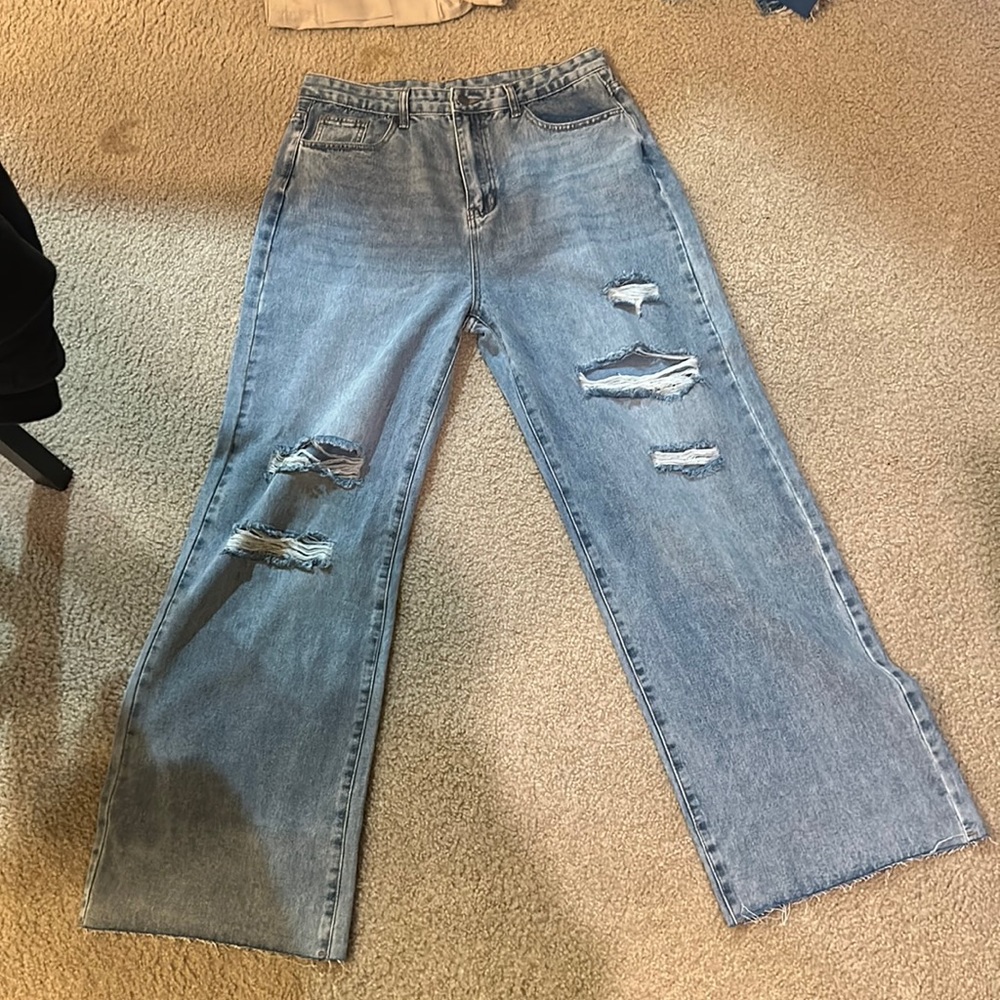 Light ripped jeans